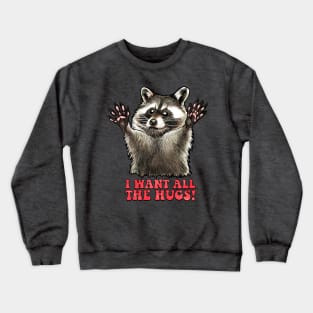 Racoon Hug Crewneck Sweatshirt